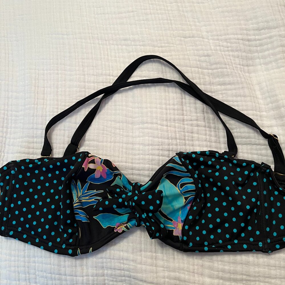 Swimsuits For All Bikini Top Size 10 Black/Multi